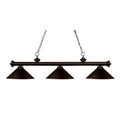 3-Light Black Billiard Fixture V967