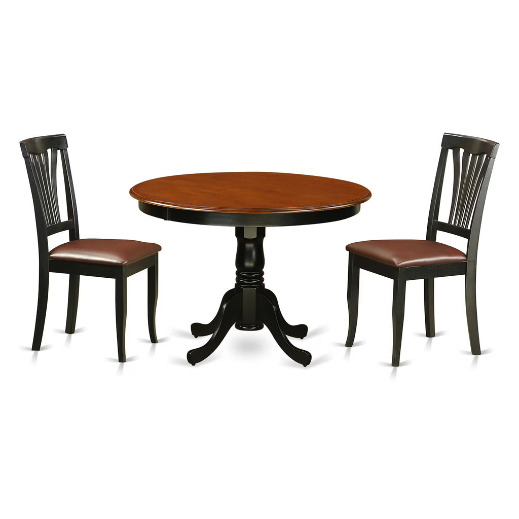 Black/Cherry 3-piece Dinette Chairs and Table Z320565