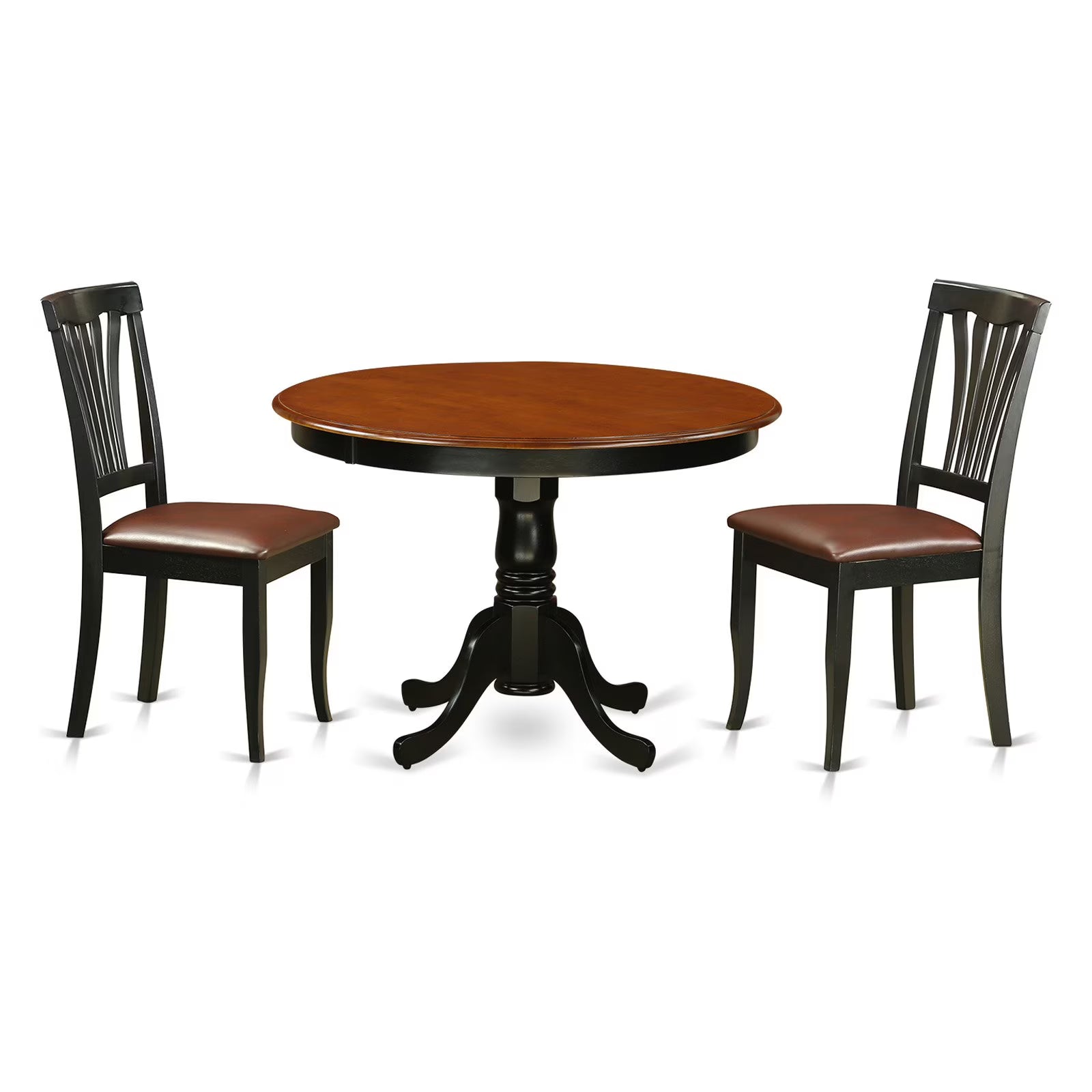 Black/Cherry 3-piece Dinette Chairs and Table Z320565
