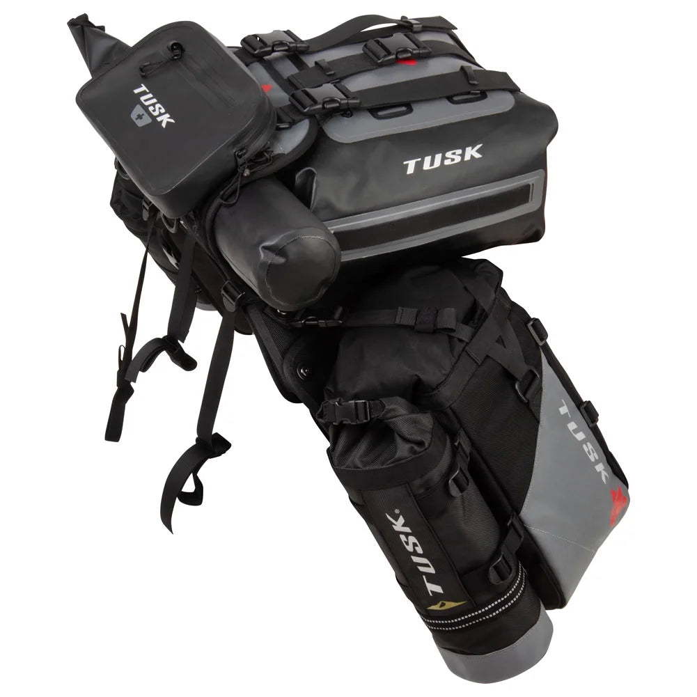 Rackless Luggage System with Small Dry Duffel and Large Bottle Holders Standard Heat Shield X93936