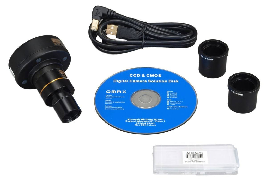 5.0MP USB Digital Camera for Microscope with Calibration Slide F265
