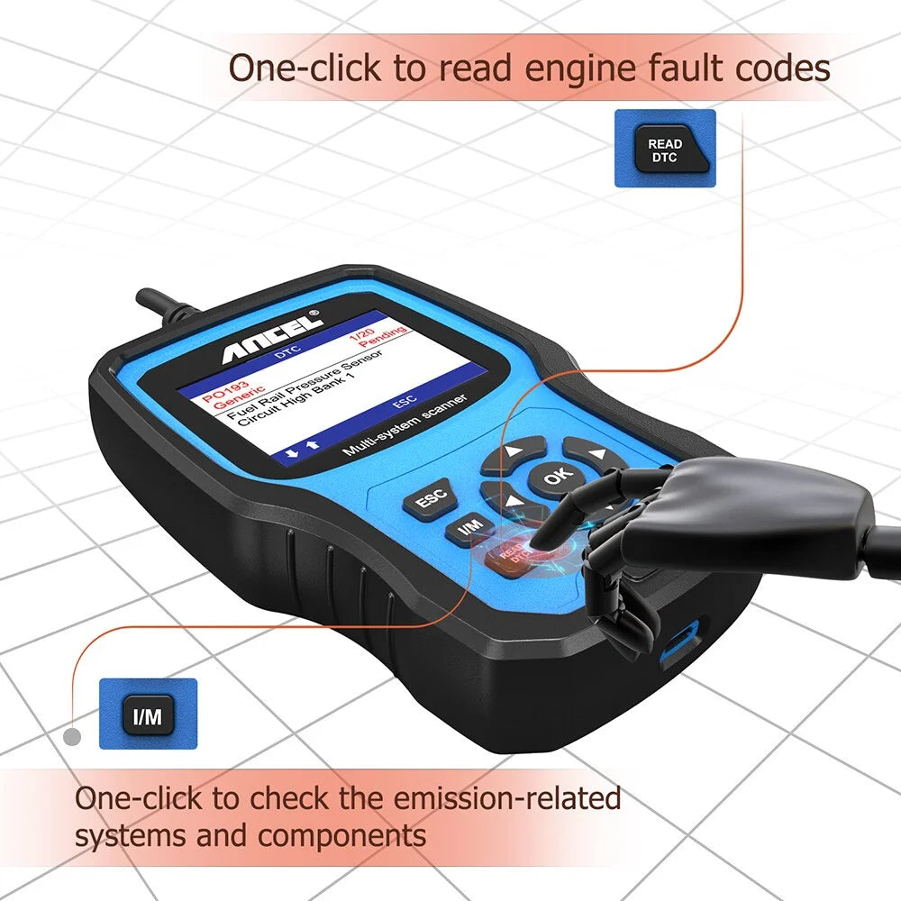 Full Systems Diagnostic Scan Tool with Oil Service Reset T147