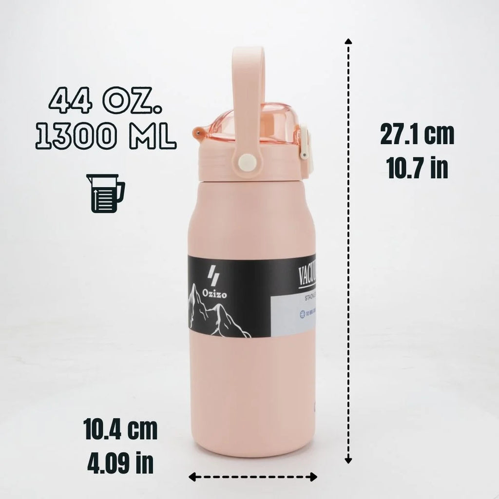 44 oz Insulated Stainless Steel Water Bottle with Straw R4167