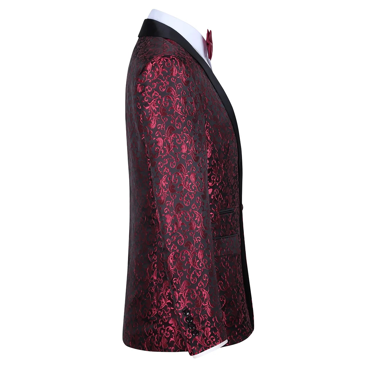 Floral Blazer with Notched Lapel V9322