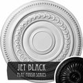 18x22OD x 1 1/4x22P Hand-Painted Jet Black Ceiling Medallion P63485