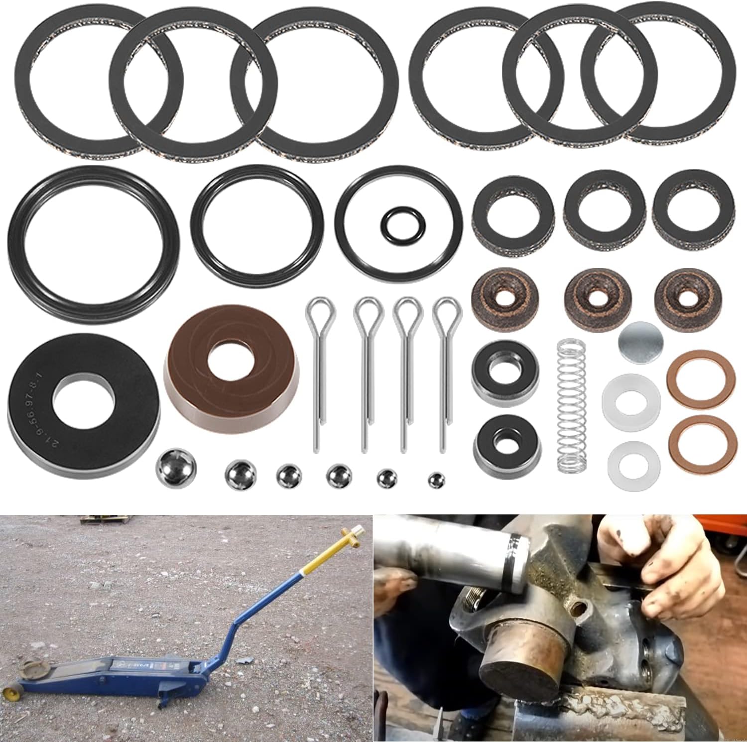 4 Ton Hydraulic Floor Jack Seal Replacement Repair Kit Pack of 2 G584165