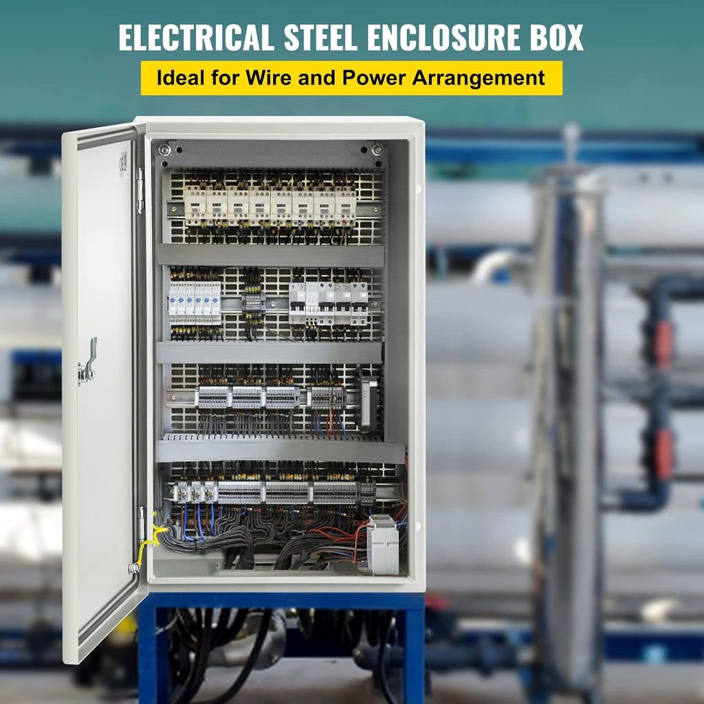 20 x 12 x 10'' NEMA 4X Steel Electrical Box with Mounting Plate E3111