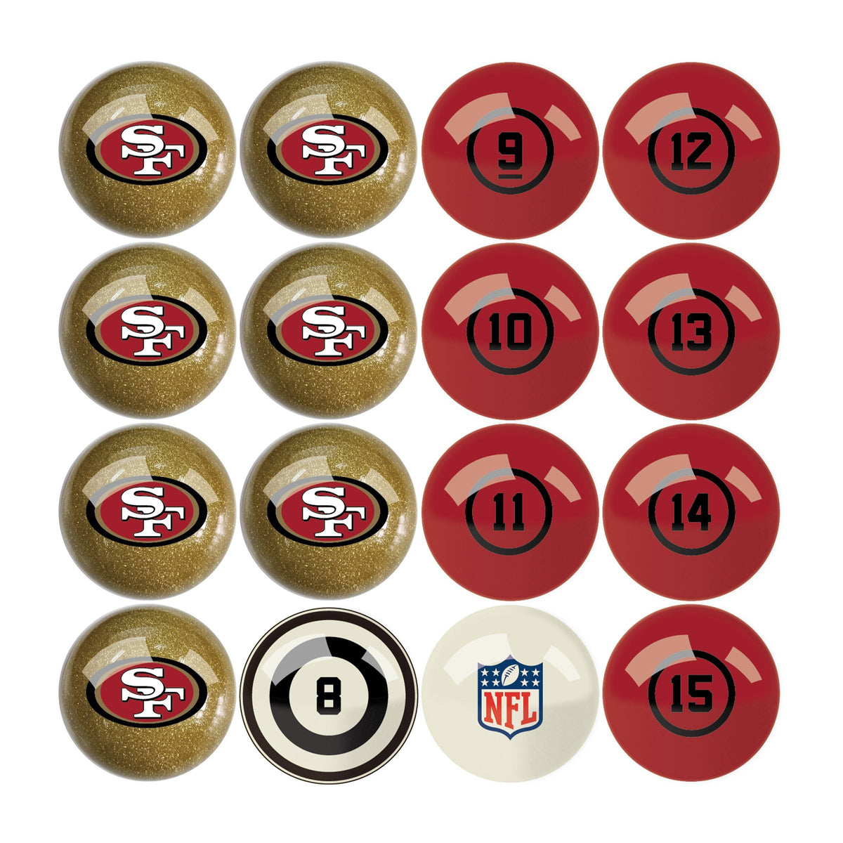 Seattle Seahawks Billiard Ball Set with Numbers S901
