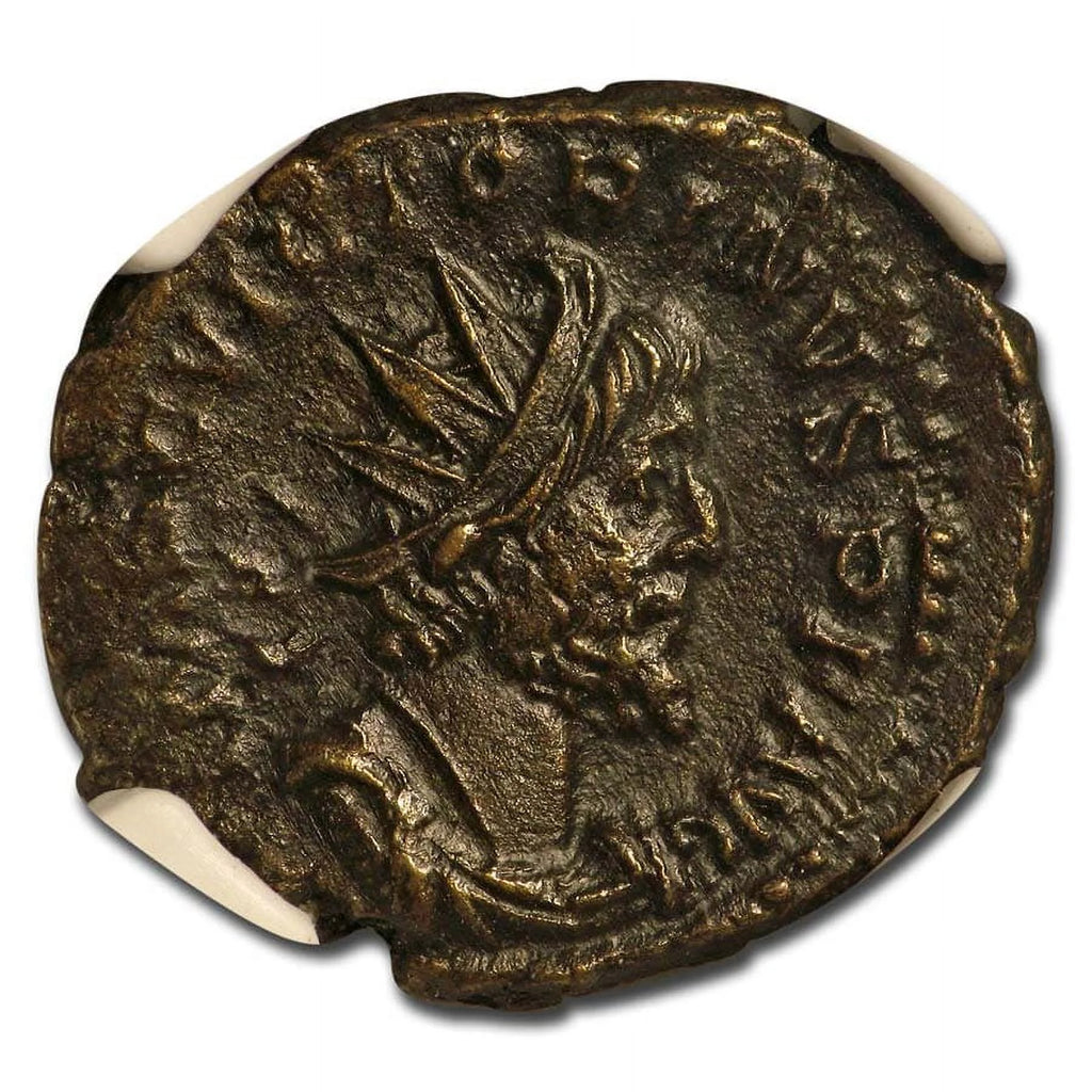 Roman BI Dbl Denarius Victorinus AU NGC G601