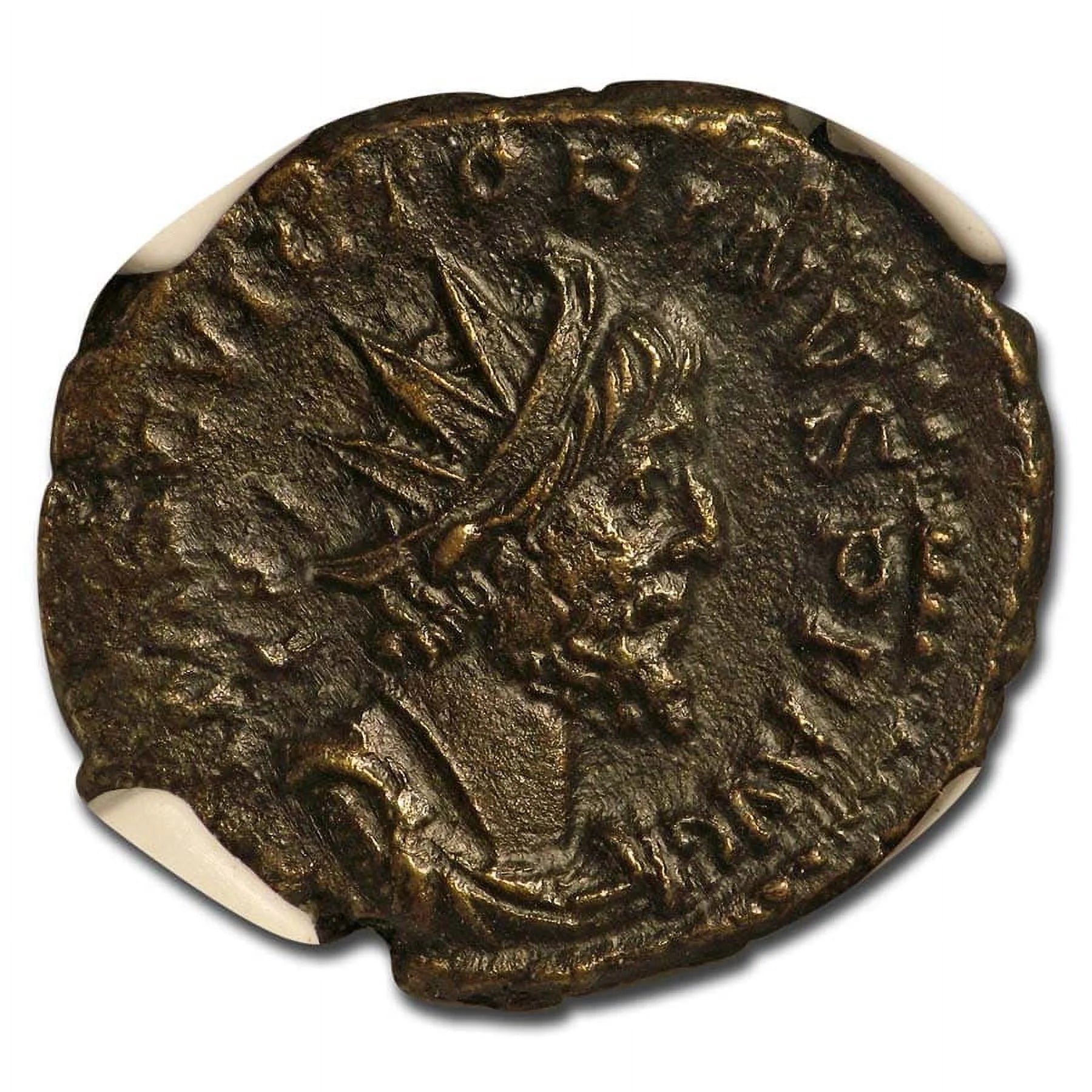 Roman BI Dbl Denarius Victorinus AU NGC G601