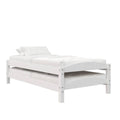 White Twin Size Stackable Beds Frame Set of 2 R486907