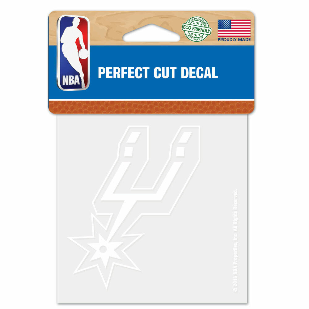 White San Antonio Spurs Decal 4x4 K51093