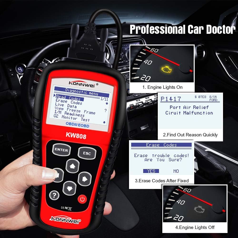 OBDII Code Reader with 2.8" Screen, Pack of 2 H39906