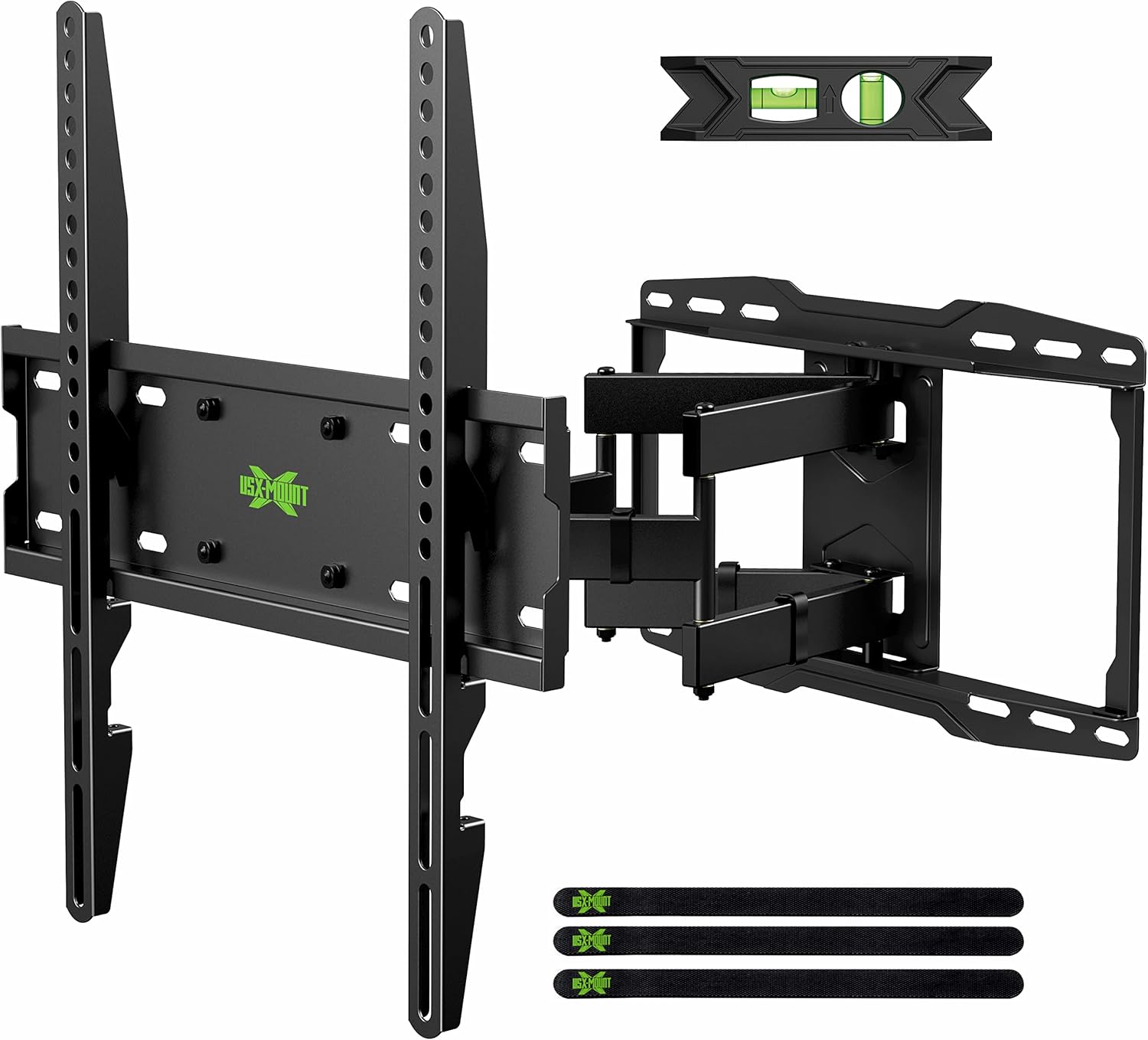 Full Motion TV Wall Mount for 32-65 inch Flat Screen TVs, Max VESA 400x400mm, Holds up to 110lbs, Pack of 2 R261651