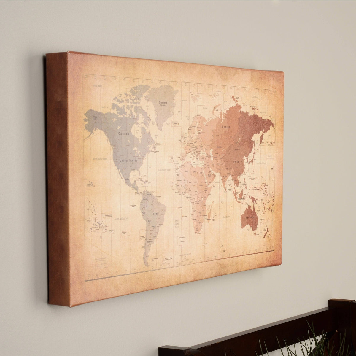Map Canvas Art - 35 x 47 Z809