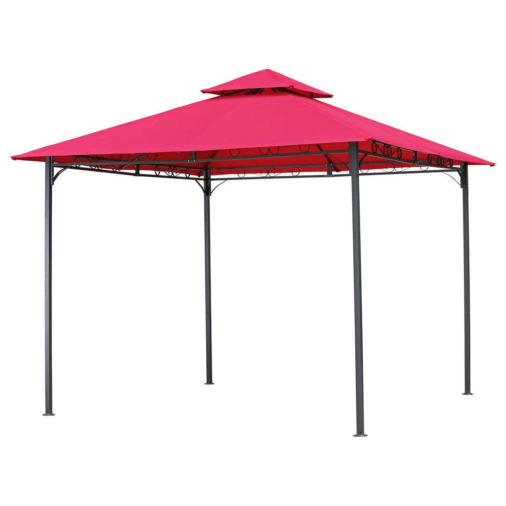 Red Square Vented Canopy Gazebo F6563