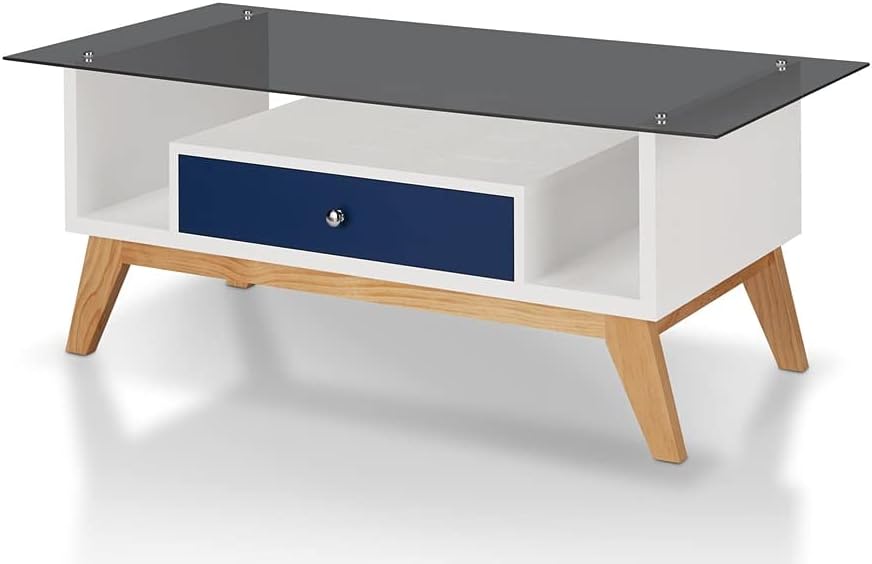 Mid-Century Modern Two-Tone Coffee Table Grey N2200