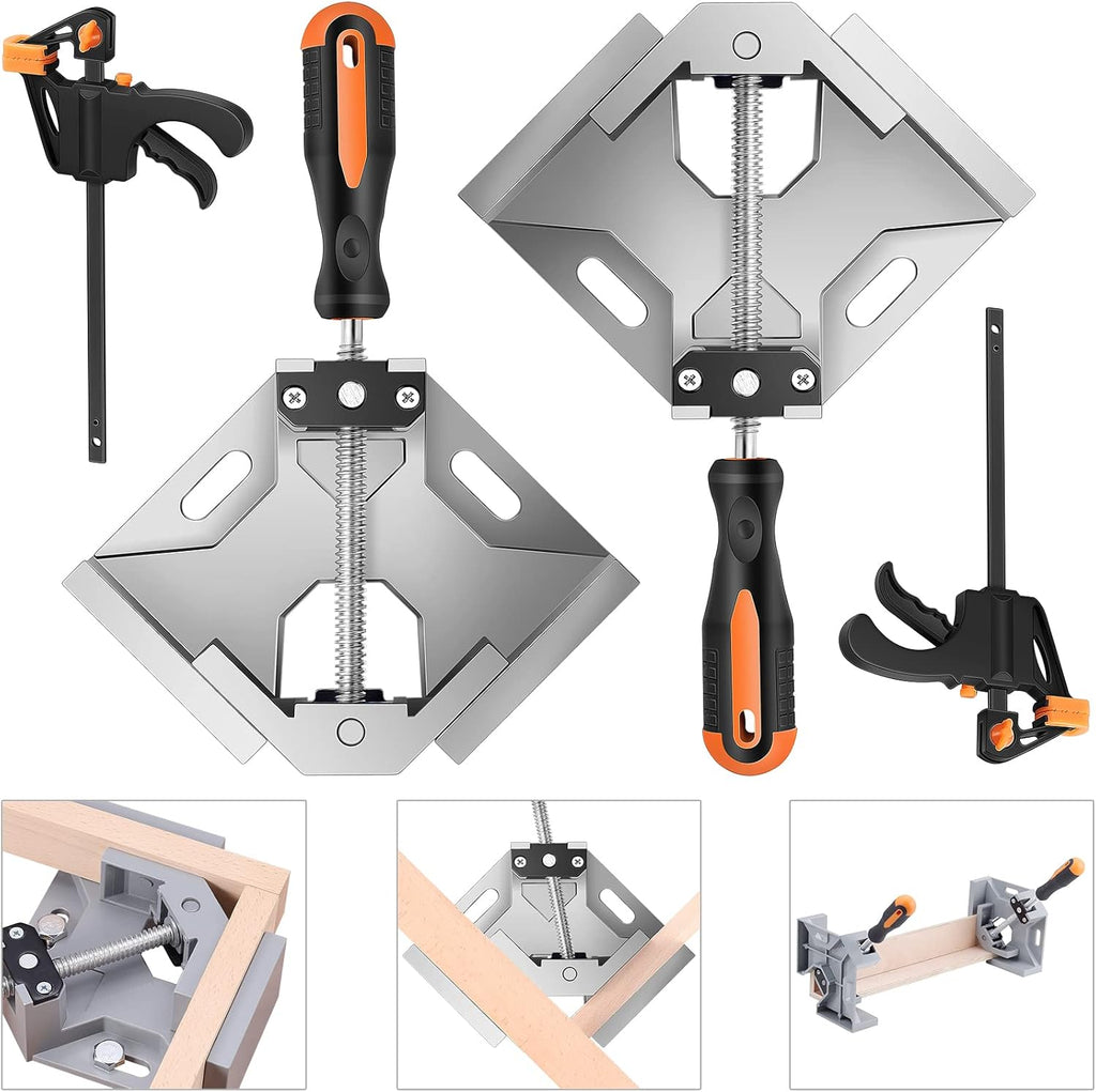 Right Angle Clamp, 90 Degree Corner Clamps, 4 Quick Grip Bar Clamps J850164