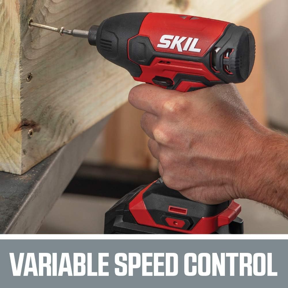 20V Cordless Drill Driver and Impact Driver Kit with 2.0Ah Battery and Charger J219