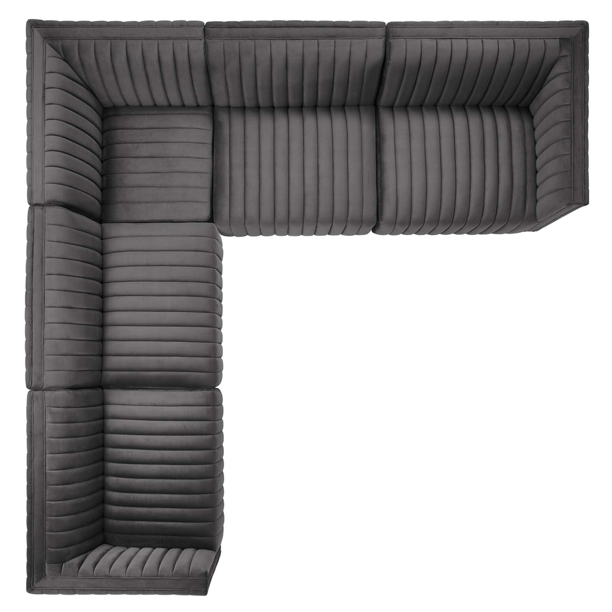 5-Piece Velvet Sectional P2882