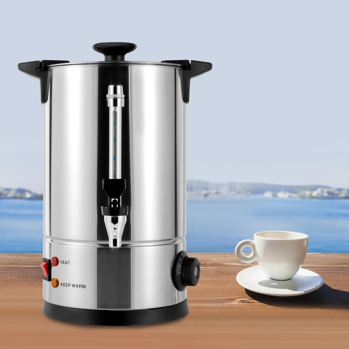 8L 1000W Stainless Steel Commercial Electric Tea Urn Z6898