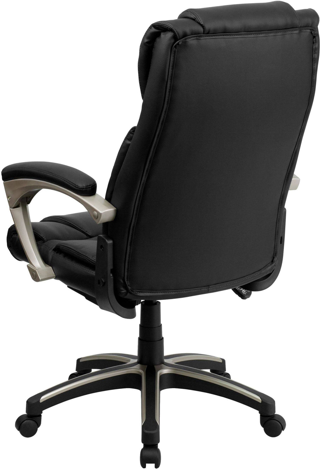High Back Folding Black Leather Executive Swivel Office Chair N7950