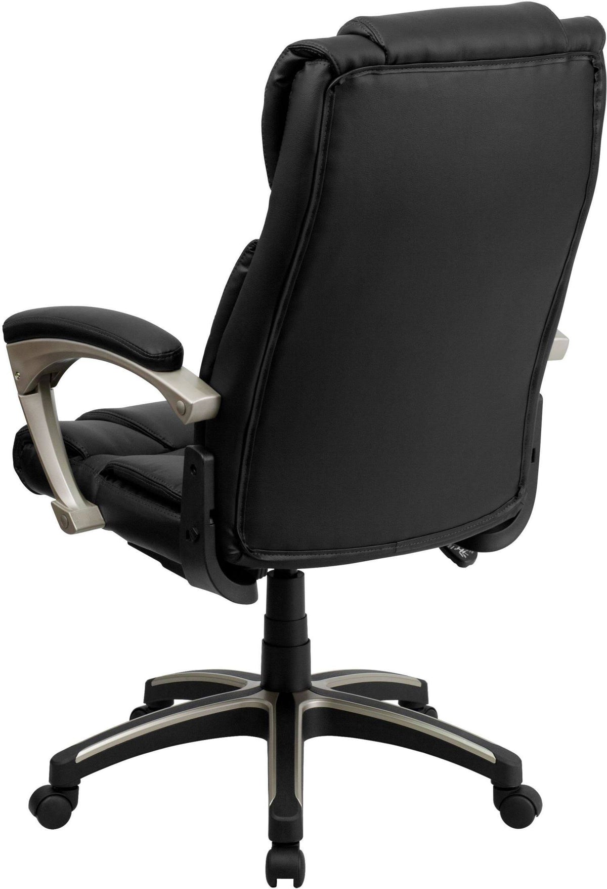 High Back Folding Black Leather Executive Swivel Office Chair N7950