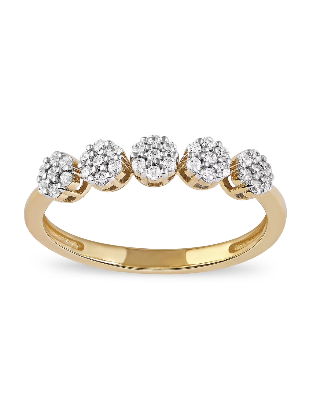 10K Yellow Gold Diamond Cluster Ring S26413
