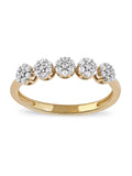 10K Yellow Gold Diamond Cluster Ring S26413