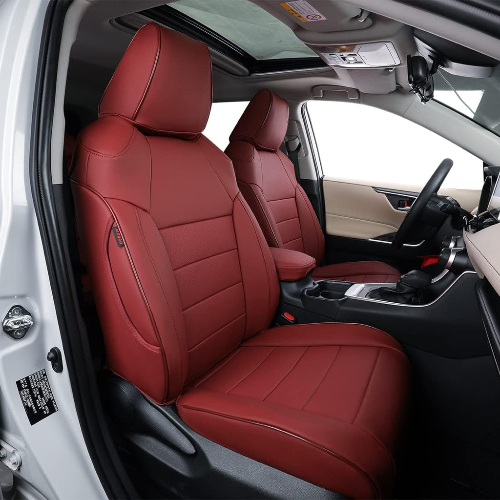 Black Leatherette 3-Row Car Seat Covers Y413090