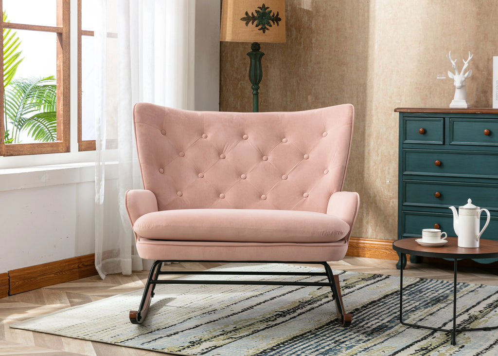High Back Rocking Fabric Nursery Sofa G885771