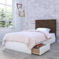 White and Truffle 2 Piece Twin Size Bedroom Set K316800