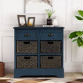 Antique Navy 6 Drawers Accent Cabinet T31175