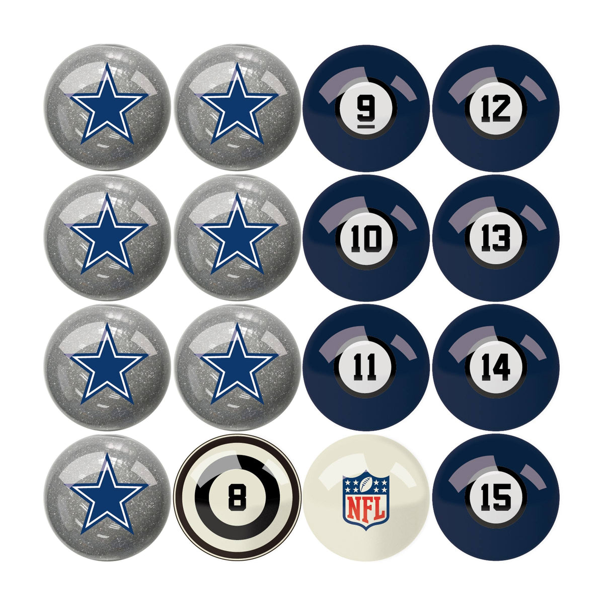 Seattle Seahawks Billiard Ball Set with Numbers S901