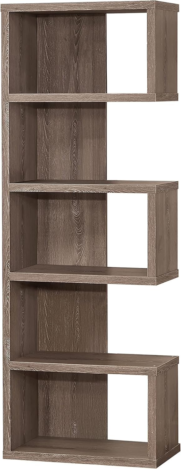 Weathered Grey Semi-Backless Bookcase N42532