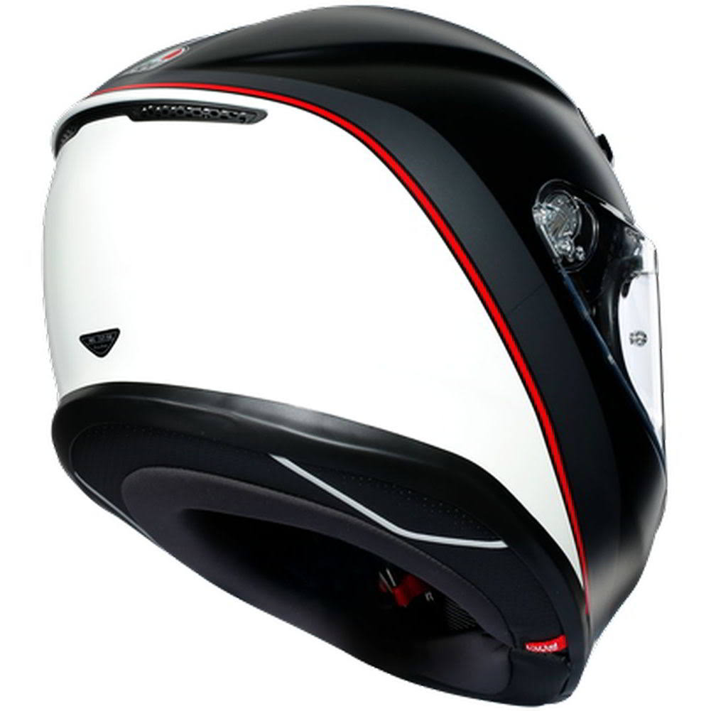 Matte Black/White/Red Helmet Q5043