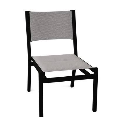 Pewter Finish Patio Dining Side Chair V185297