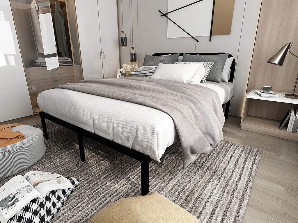 Black Metal Steel California King Bed Headboard Pack of 2 C1138
