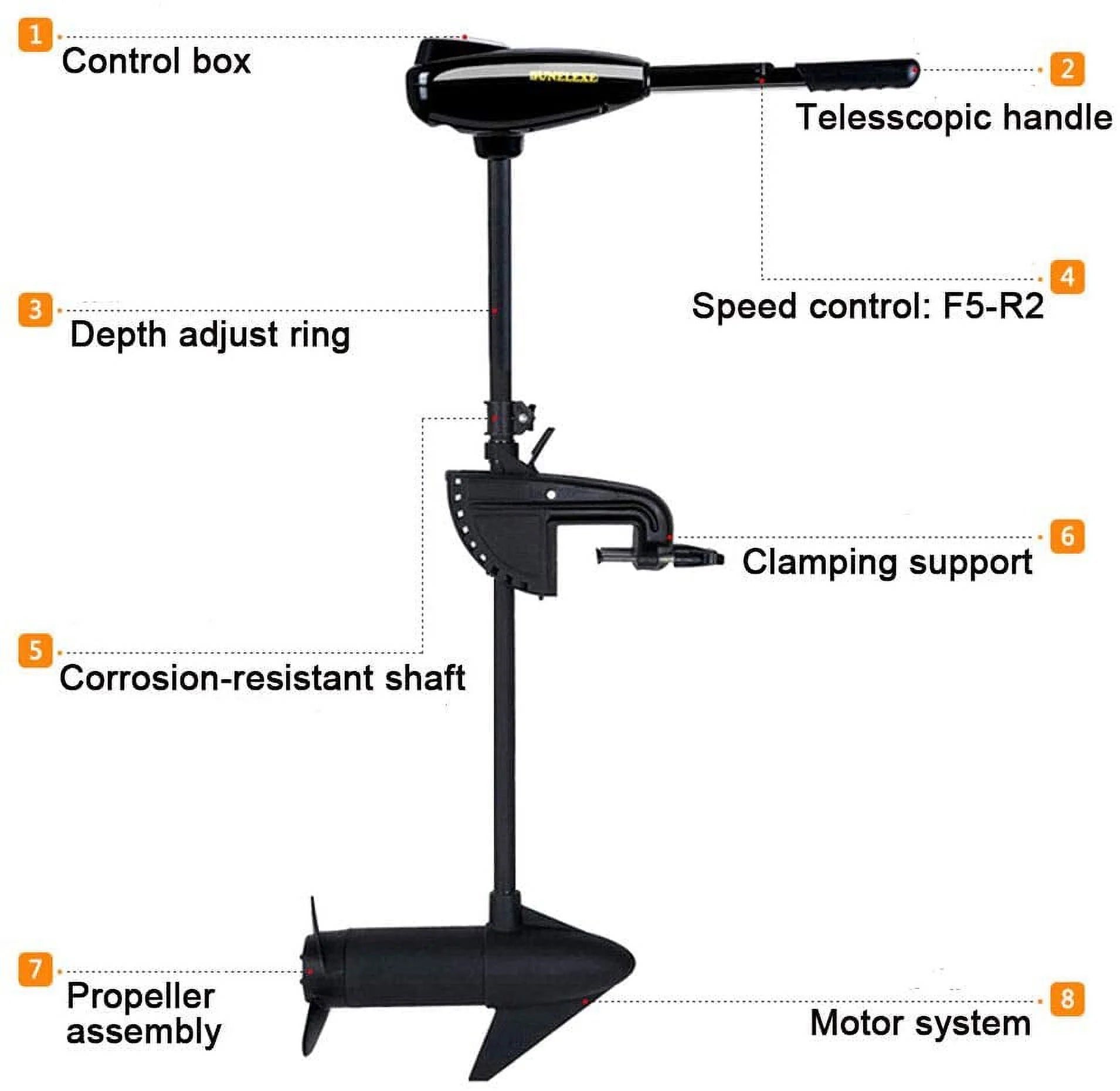 12V 58LBS Electric Trolling Motor Outboard Engine A39768