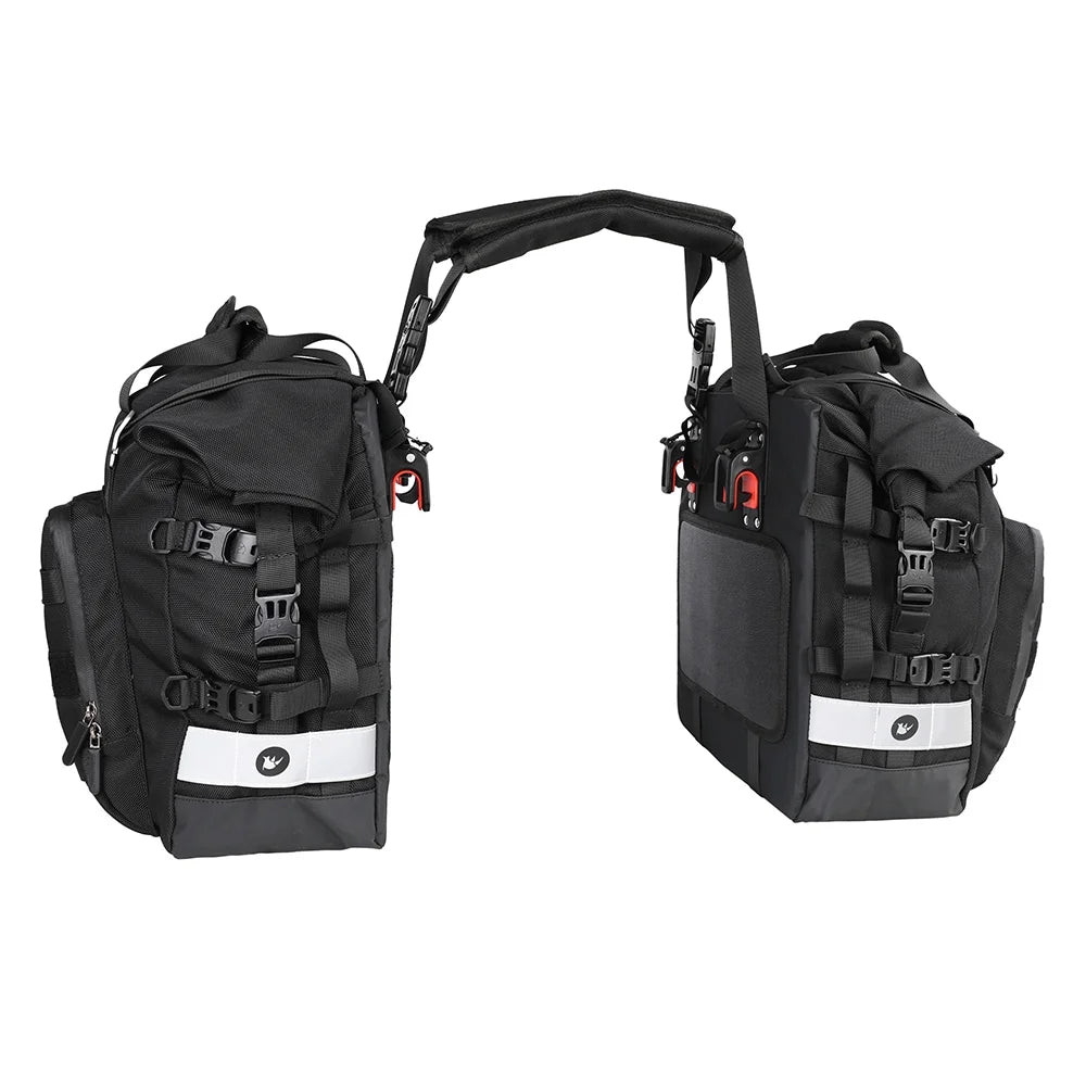 Polyester Motorcycle Side Saddle Bag 20L with Removable Waterproof Inner Bag Z397