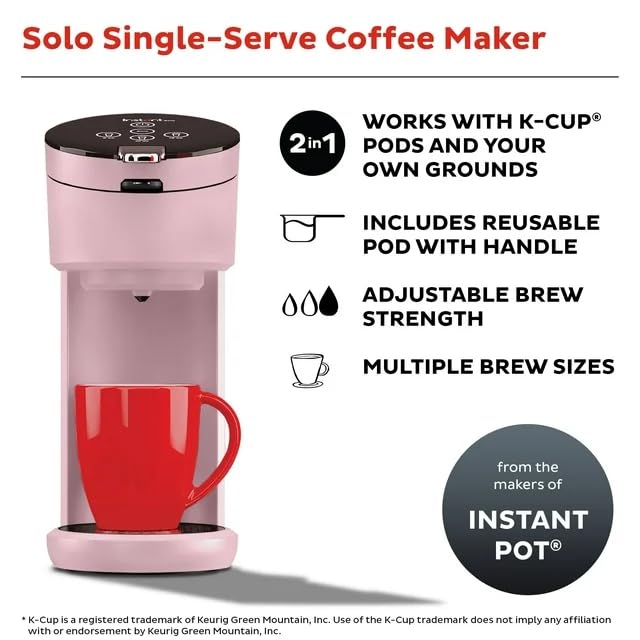 Single Serve Coffee Maker, K-Cup Pod Compatible Coffee Brewer, Gray K3330