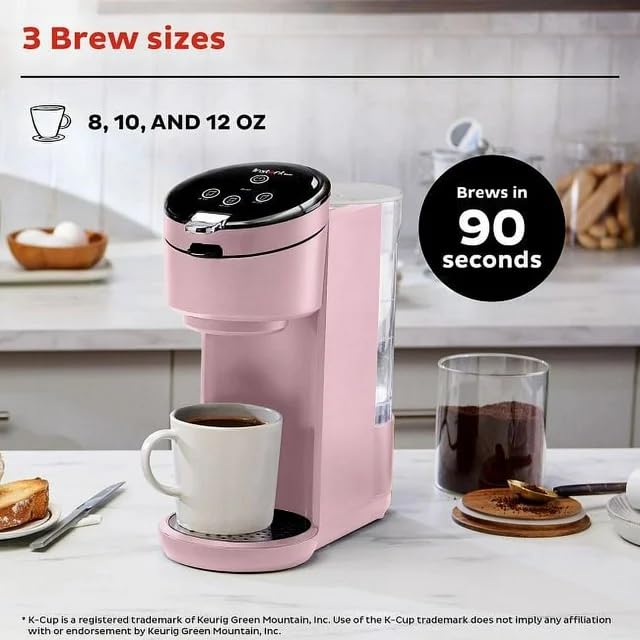 Single Serve Coffee Maker, K-Cup Pod Compatible Coffee Brewer, Gray K3330