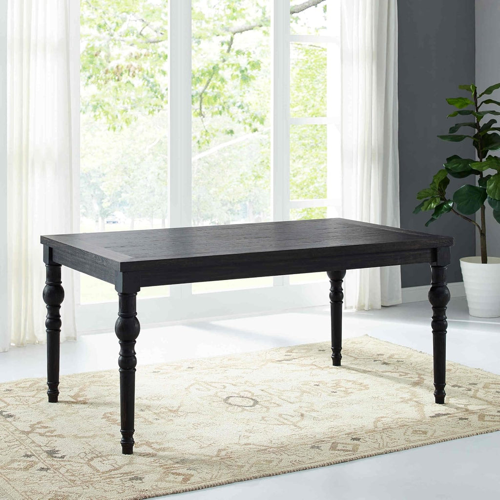 5-Piece Solid Wood Dining Table Set with 4 Upholstered Chairs T5799