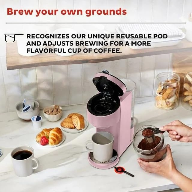Single Serve Coffee Maker, K-Cup Pod Compatible Coffee Brewer, Gray K3330