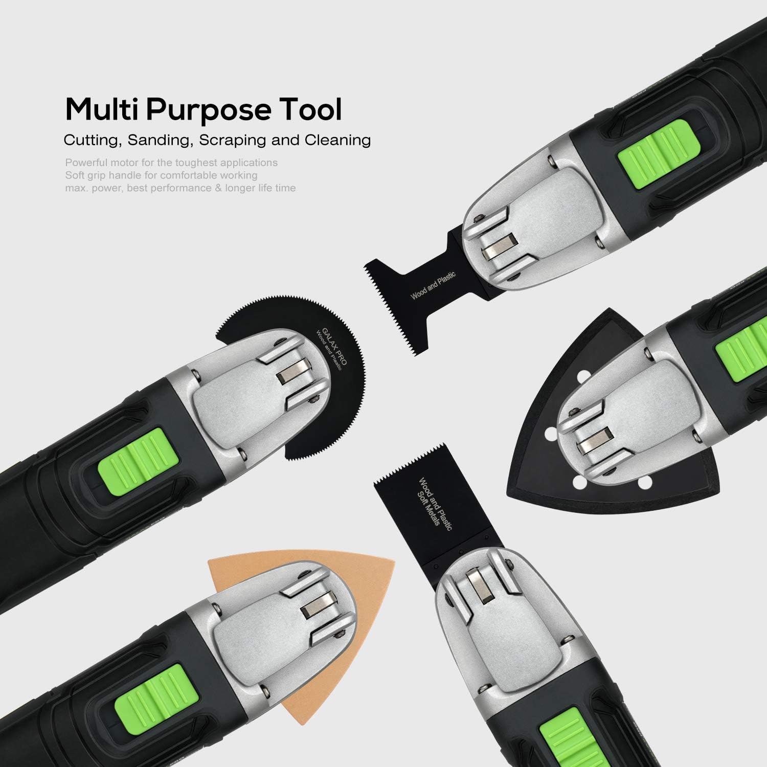 2.4Amp 6 Variable Speed Oscillating Multi-Tool Kit with 28pcs Accessories and Carry Bag G12321