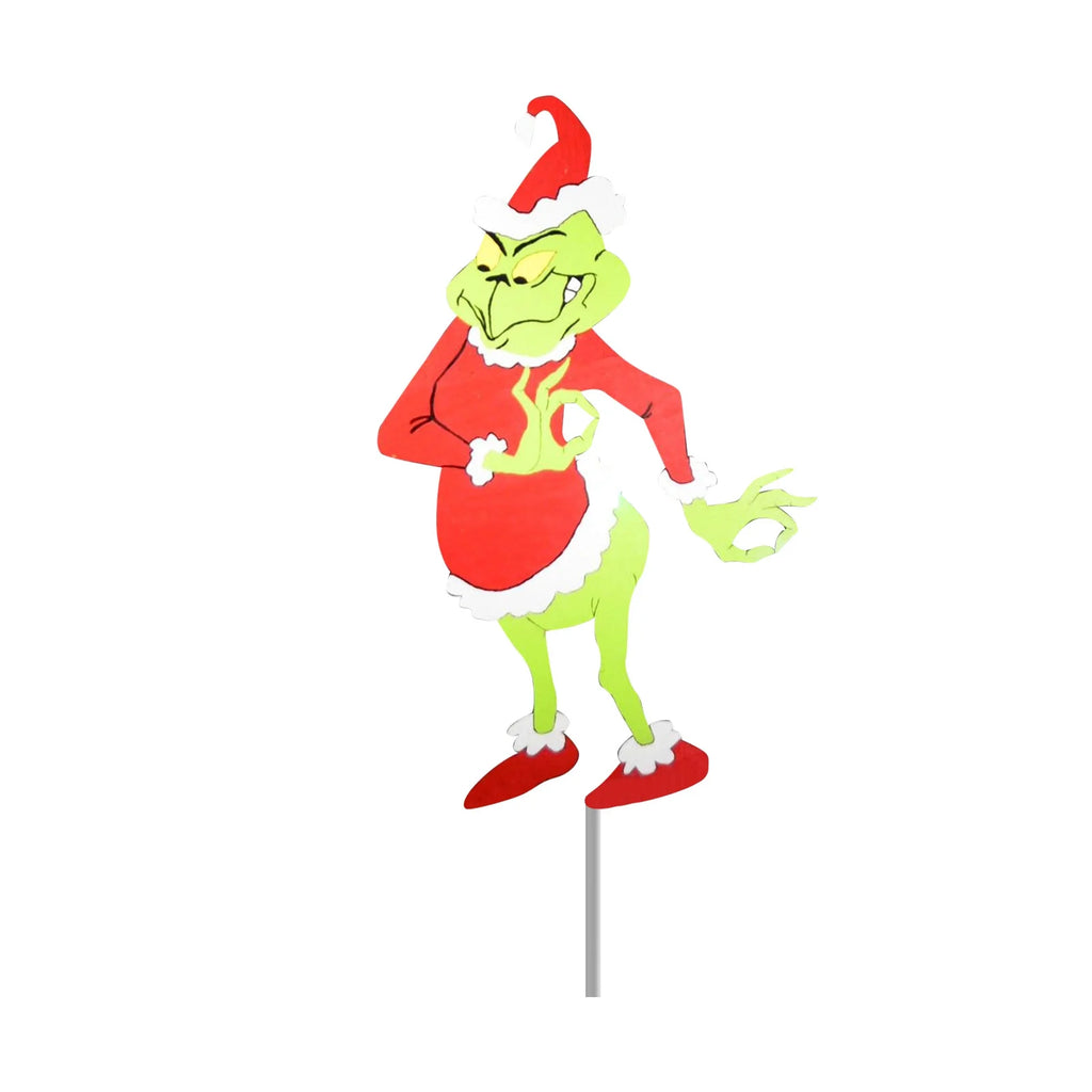 Grinchs Stealing Christmas Outdoor Fence Decoration Garden Yard Arts Cute Fence Sign Ornament D21272