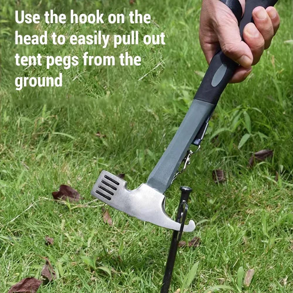 Tent Stake Kit with Steel Pegs and Hammer A75838