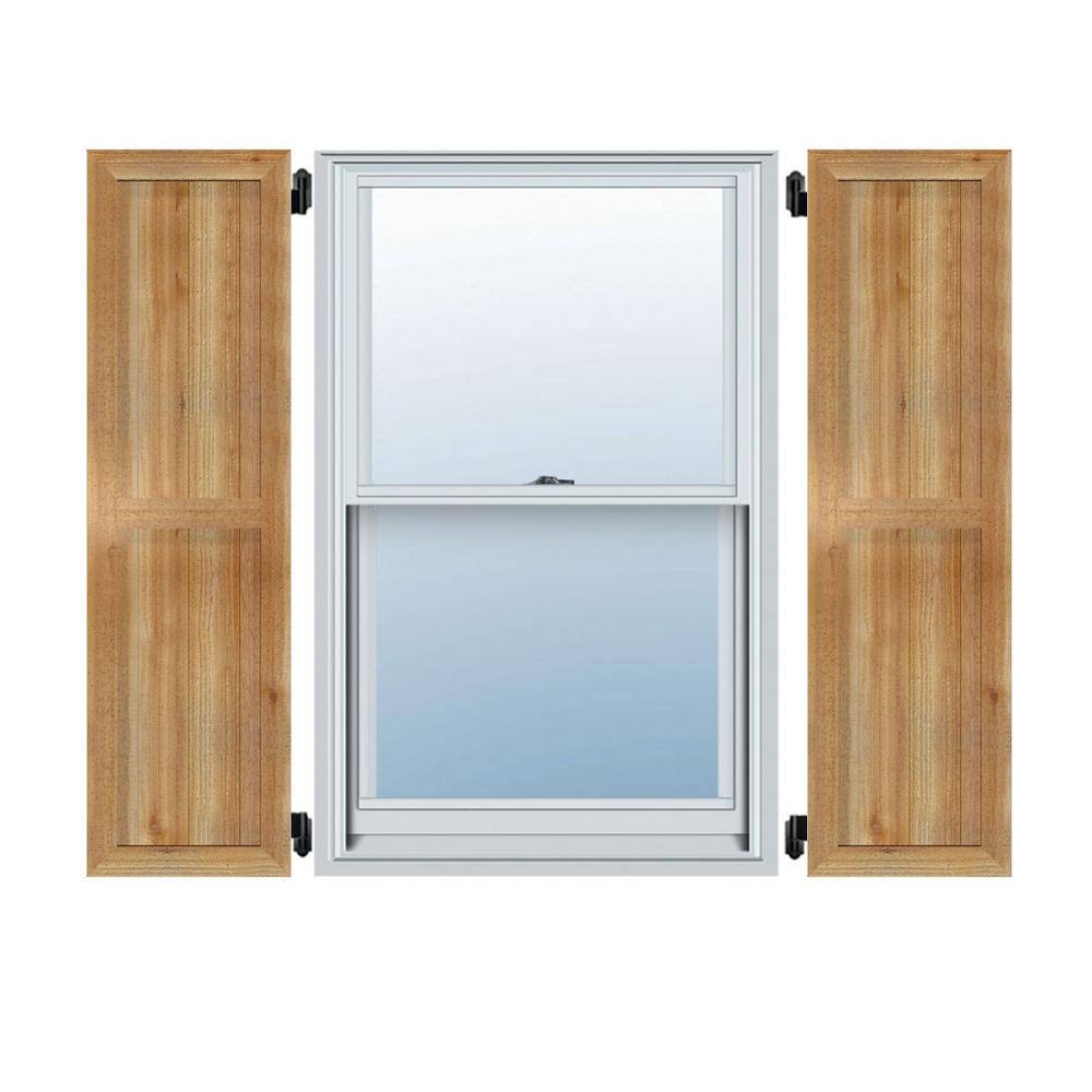 Rough Sawn Western Red Cedar Board-n-Batten Shutters (Per Pair) O8785