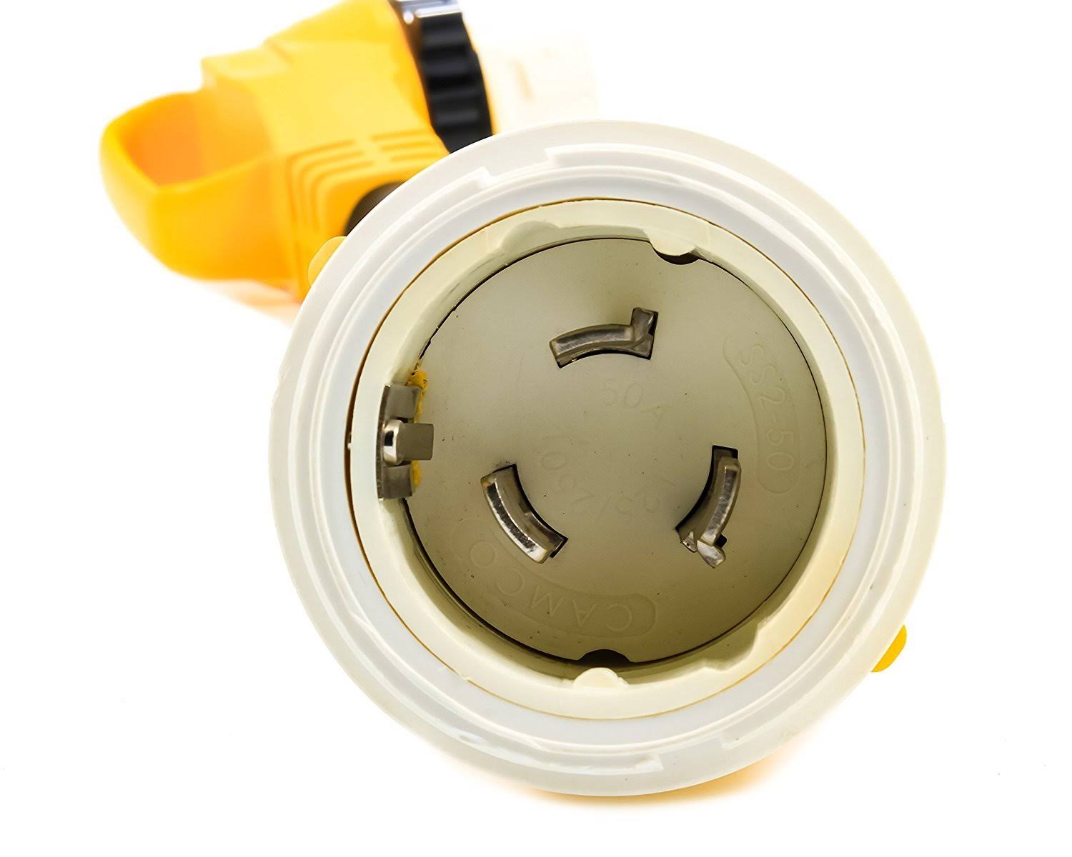 18x22 50 Amp Locking Male to 90 Degree Female Electrical Adapter P9181
