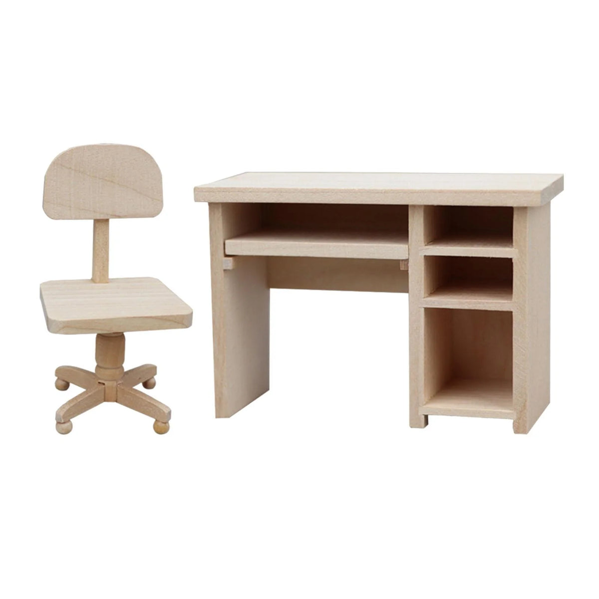 1/12 Mini Office Desk and Chair Dollhouse Furniture Y6314